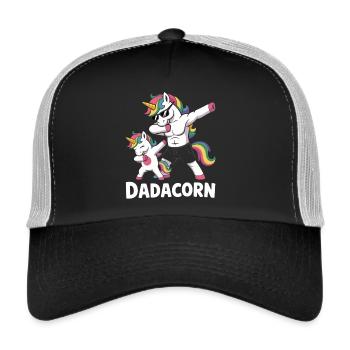 Dadacorn Licorne Papa - Casquette trucker  - noir/gris pierre - Devant