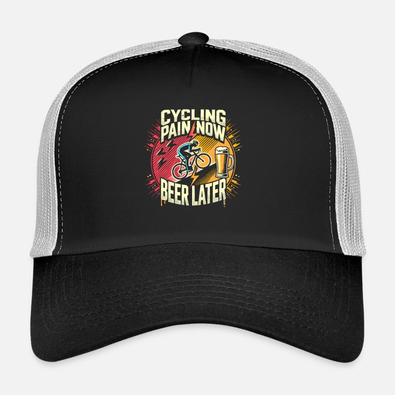 Radfahren Schmerz jetzt Bier später Trucker Cap