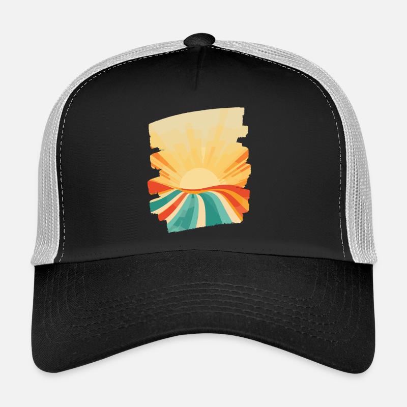 Soleil d’été Coucher de soleil Casquette trucker 