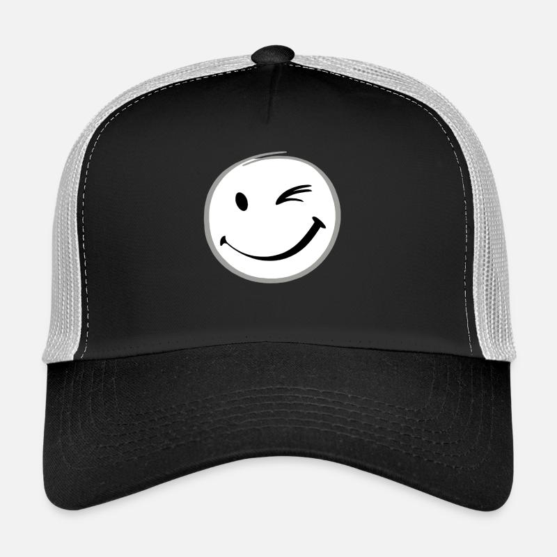 Wink smile - Trucker Cap - black/stone grey