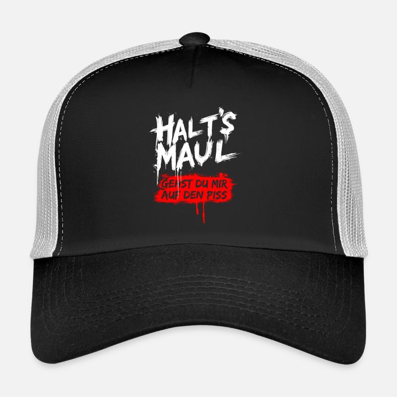 Halts Maul Spruch Design Sarkasmus Lustig Trucker Cap
