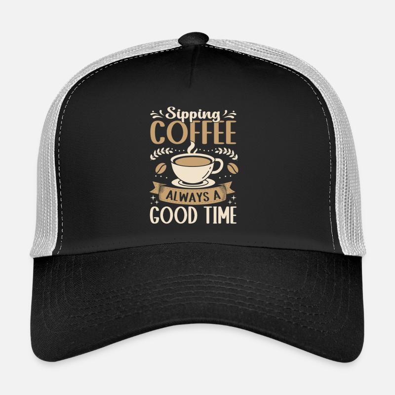 Kaffee Genießen Immer Eine Gute Zeit Kaffee Trucker Cap