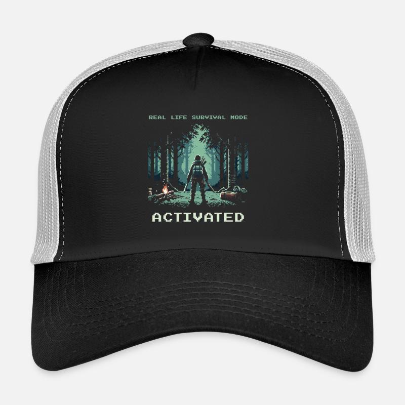 Real Life Survival Mode Activated Spruch Trucker Cap