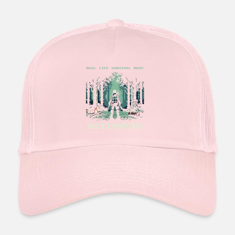 Real Life Survival Mode Activated Saying Trucker Cap