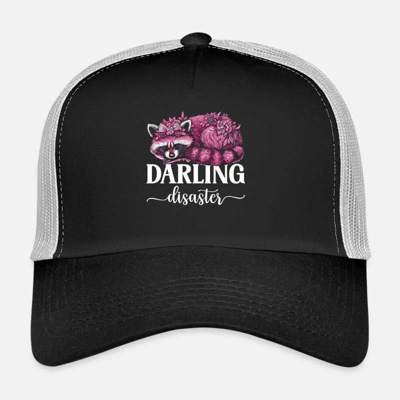 Funny Cute Wild Raccoon Meme Trucker Cap