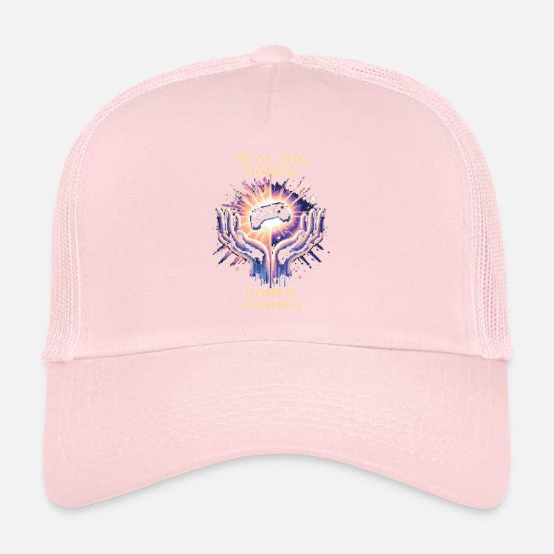 Occupational Therapy Healing Hands Thumb Retro Pixel Art Trucker Cap