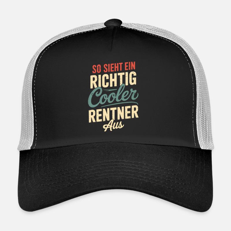 So Sieht Ein Richtig Cooler Rentner Aus - Trucker Cap - Schwarz/Steingrau