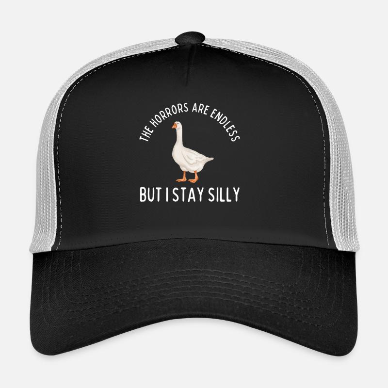Die Schrecken sind endlos, aber ich bleibe albern - Trucker Cap - Schwarz/Steingrau