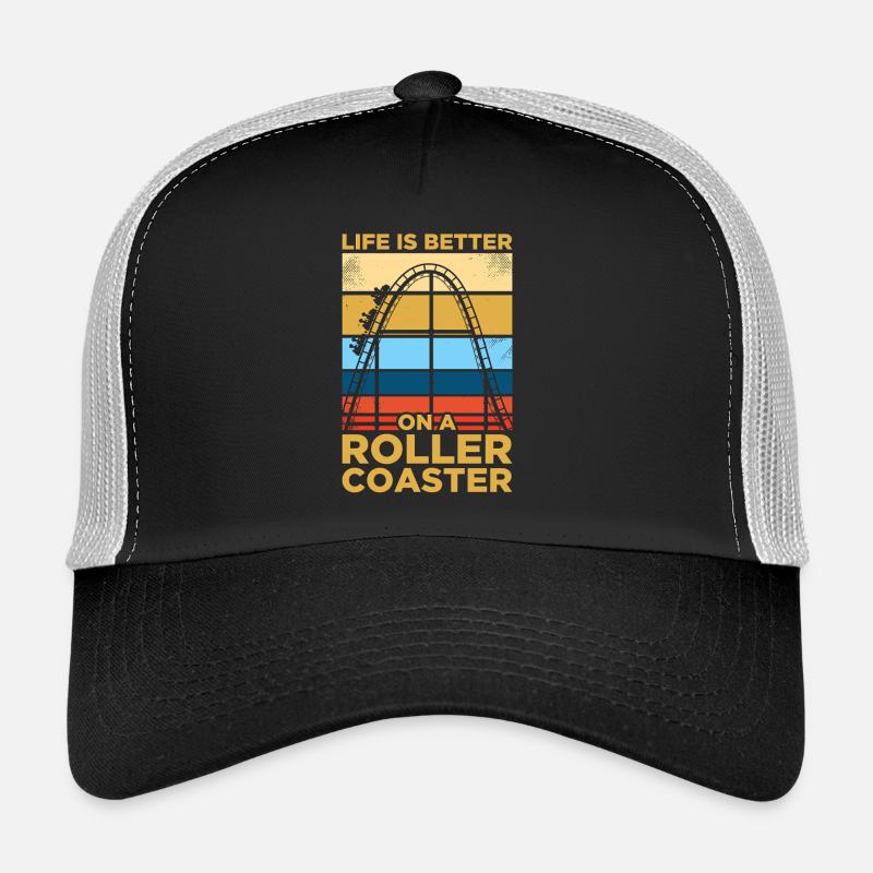 Life is better Freizeitpark Coaster Achterbahn Trucker Cap