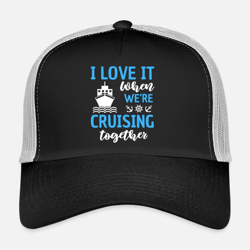 Kreuzfahrt Reise Zusammen Schiffsreise - Trucker Cap - Schwarz/Steingrau