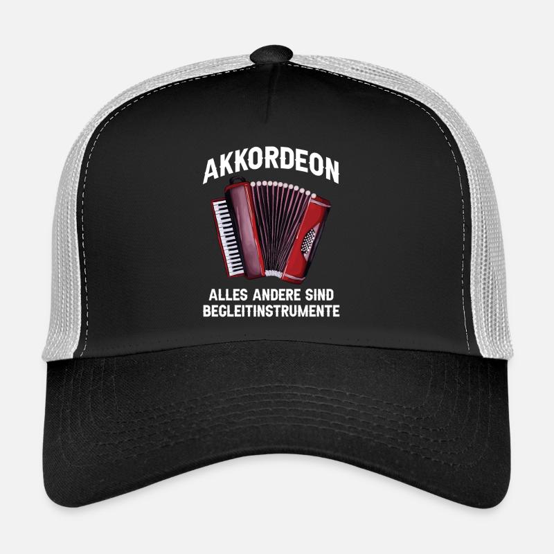 Akkordeon - Alles andere sind Begleitinstrumente - Trucker Cap - Schwarz/Steingrau