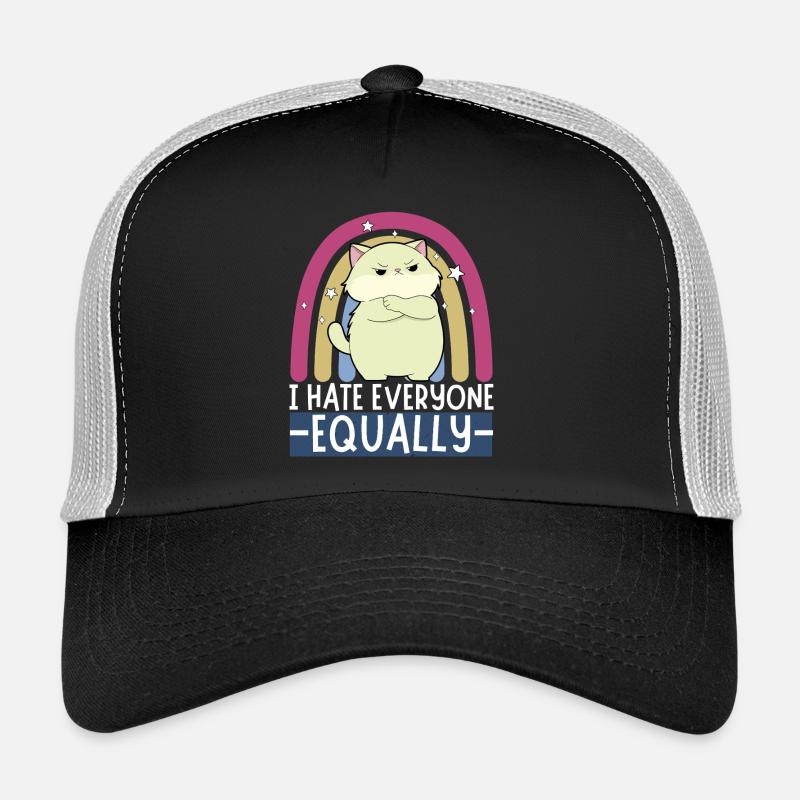 Ich hasse alle gleich Trucker Cap
