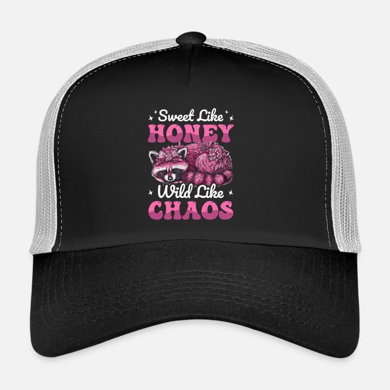Funny Cute Wild Raccoon Meme Trucker Cap
