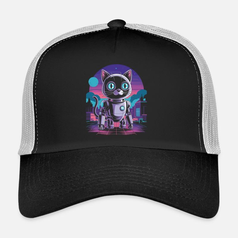 Conception amusante d’ingénieur de robot avec chat robot Casquette trucker 