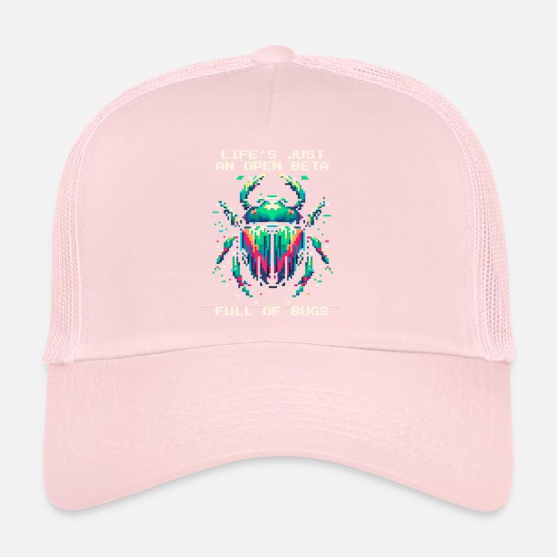 Bug Leben Beta Bugs Retro Pixel Art Humor Gaming Trucker Cap