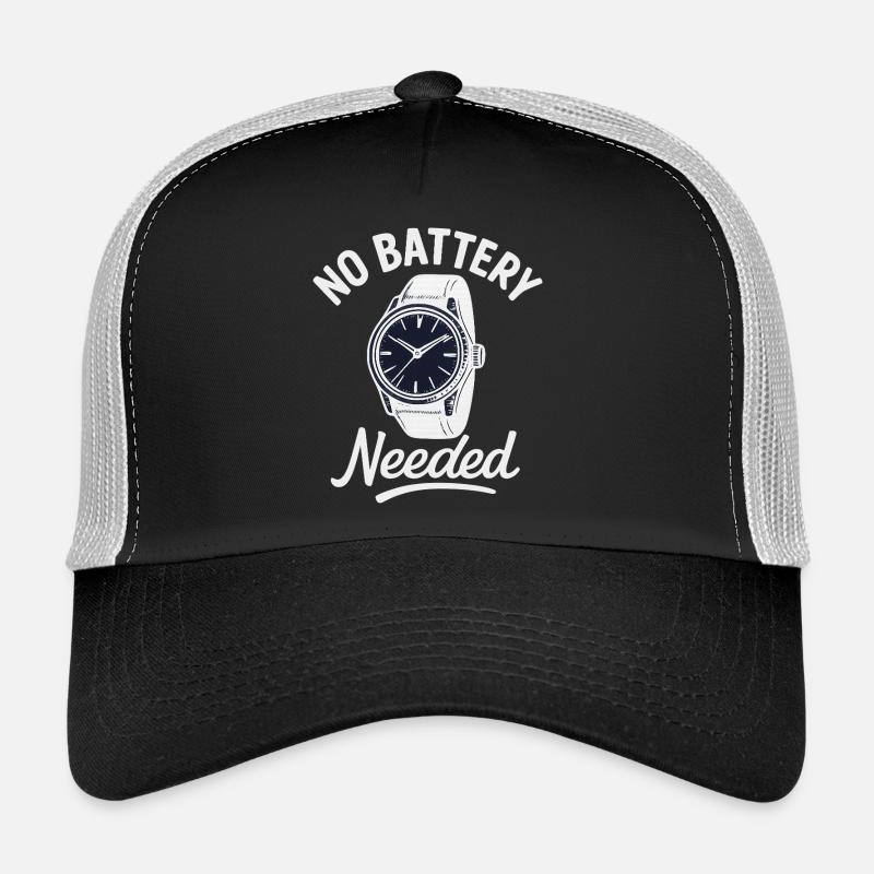Wristwatch without battery with automatic transmission Trucker Cap