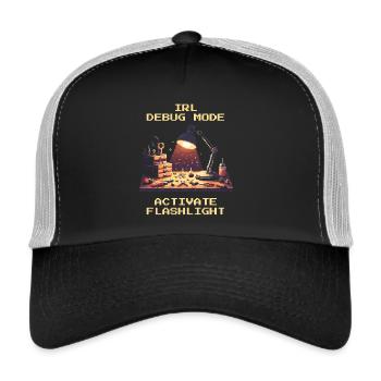 Debug Mode Real Light Precision Mechanics Repair Gaming - Trucker Cap - black/stone grey - Front