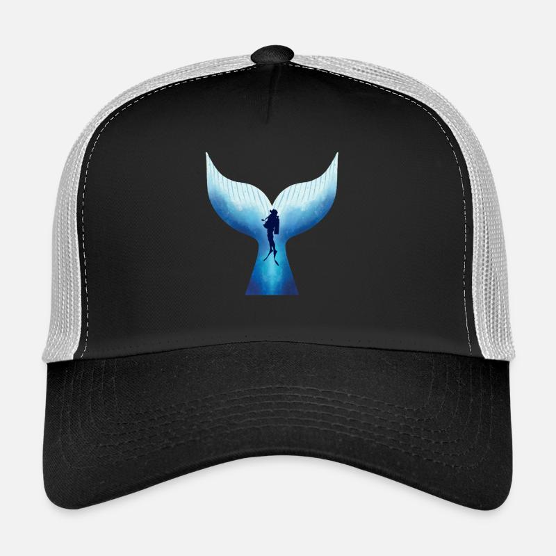 Wal und Taucher Whale and Diver Trucker Cap
