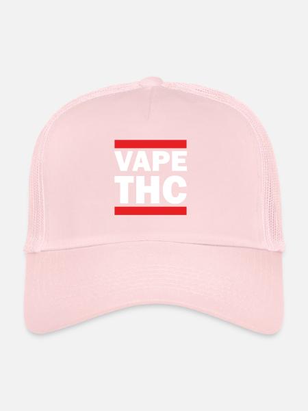 Vape THC White - Trucker Cap - pale pink - Front