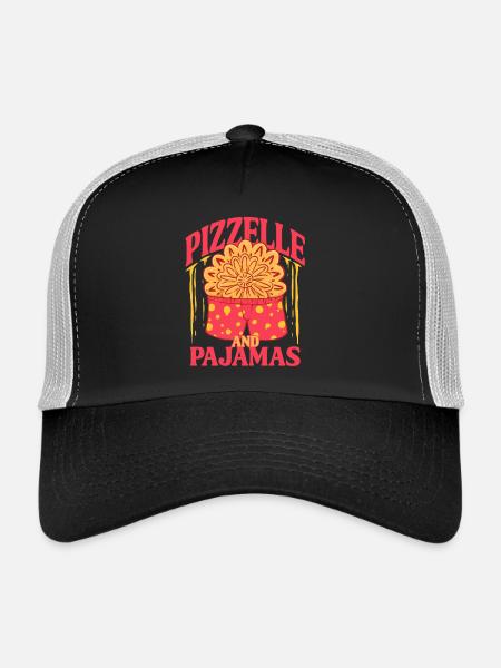 Biscuit gaufré Pizzelle et pyjama - Casquette trucker  - noir/gris pierre - Devant