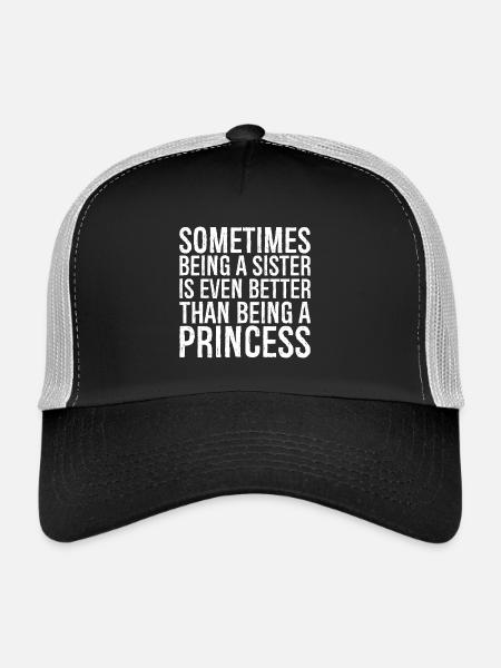 Parfois, être une sœur est encore mieux que - Casquette trucker  - noir/gris pierre - Devant