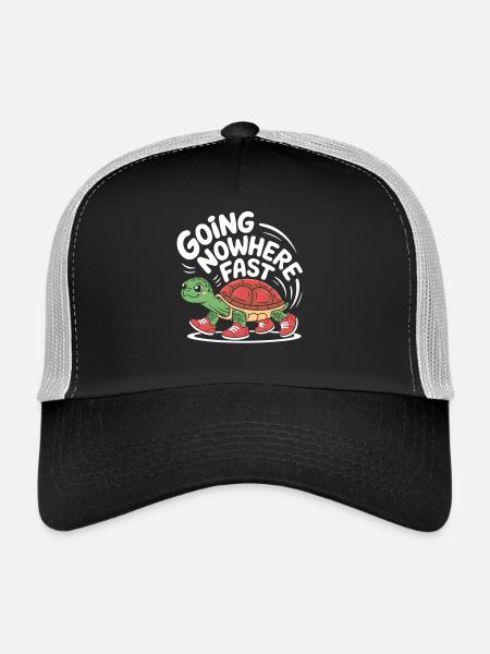 Turtle pace in style - Trucker Cap - black/stone grey - Front