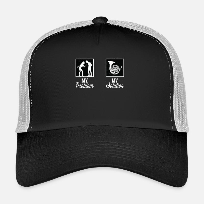 French Horn Player My Problem My Pictogram Mom Dad Trucker Cap