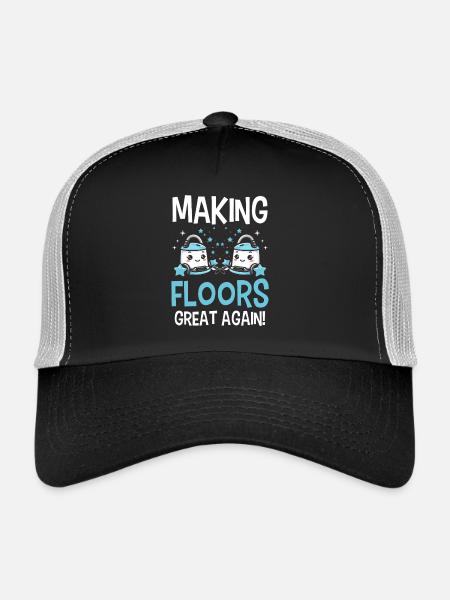 Nettoyant Lover Cleaner - Casquette trucker  - noir/gris pierre - Devant