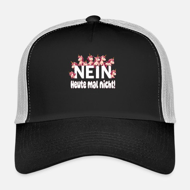 Licorne Pas de dire Drôle Créature mythique Travail - Casquette trucker  - noir/gris pierre
