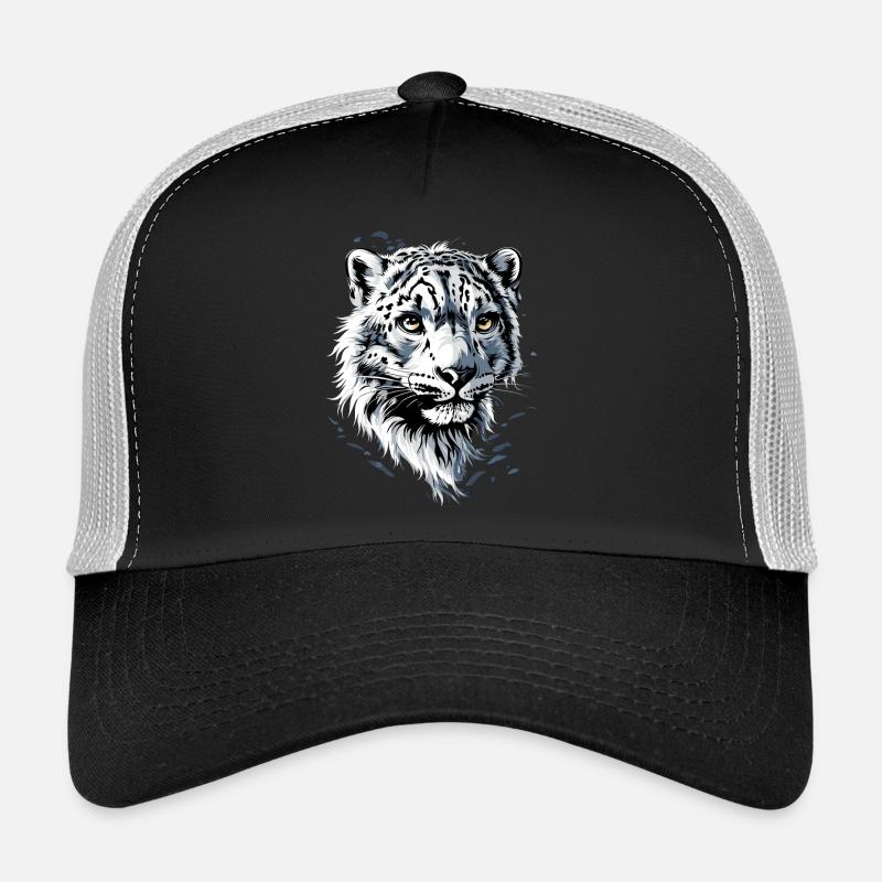panthère léopard des neiges gros chat gros chat léopard Casquette trucker 