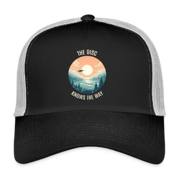 Disc Knows The Way | Disc Golf Flight Instinct - Trucker Cap - black/stone grey - Front