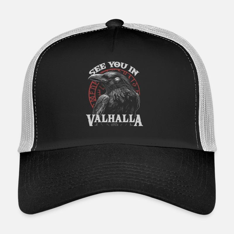 Valknut Viking Wir sehen uns in Walhalla See You Trucker Cap