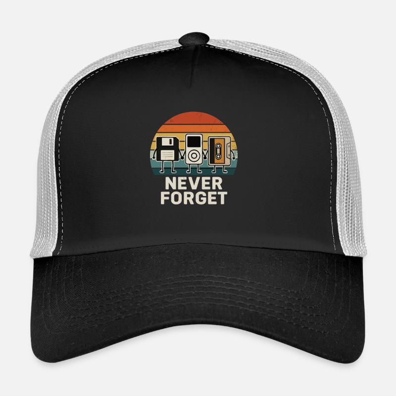 Never Forget – Retro Medien Design Trucker Cap