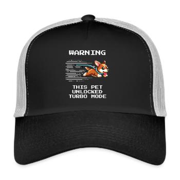 Attention: Turbo Tier Active | Animal shelter Energy Level - Trucker Cap - black/stone grey - Front