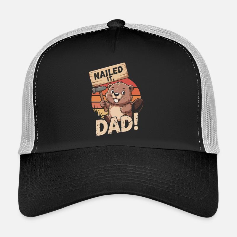 Handyman Dad with Heart - Beaver Strong, Dad! Trucker Cap