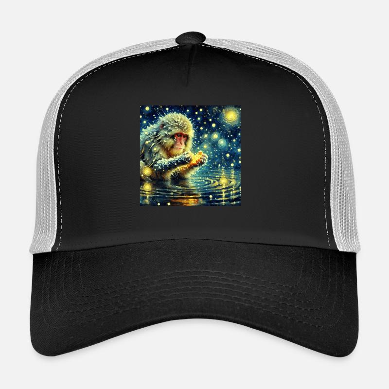 Singe des neiges Nuit étoilée Casquette trucker 