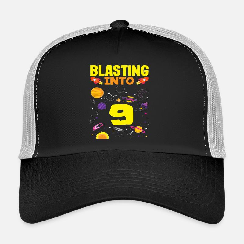 Rocket launch into the ninth year Trucker Cap