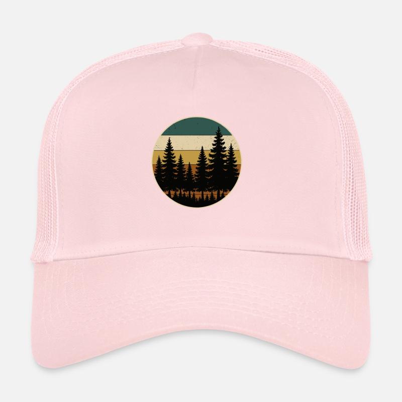 Forest Trees Firs Retro Trucker Cap