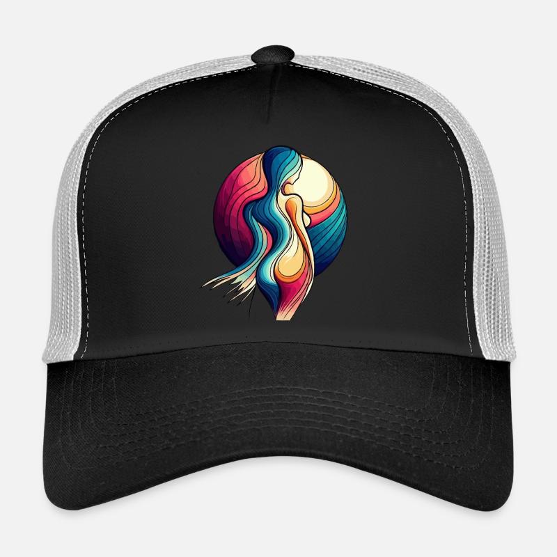 Frau vor dem Mond Trucker Cap