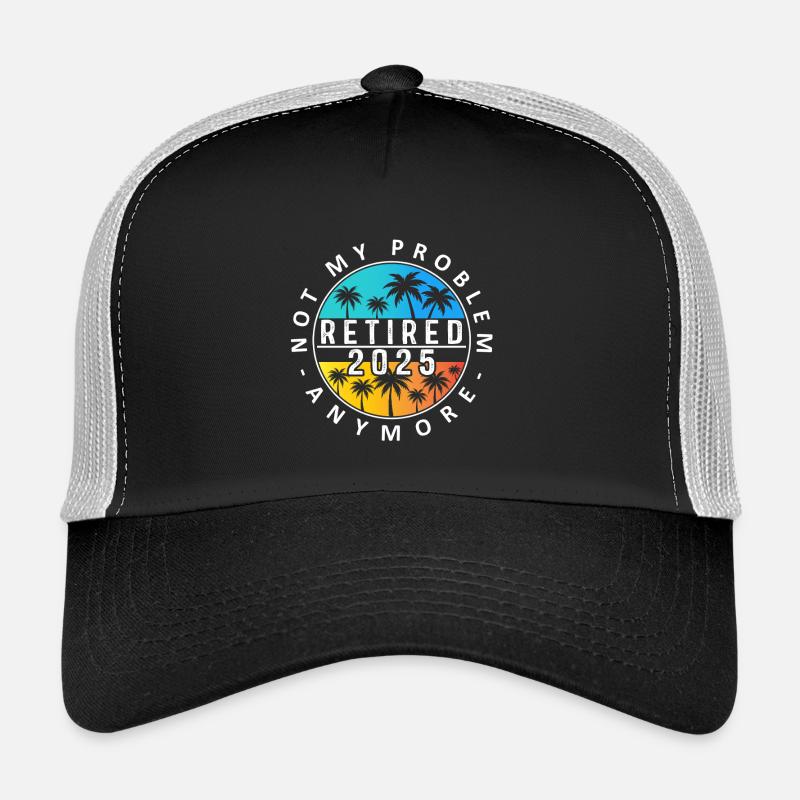 Retraité 2025 Palm Sunset Design Casquette trucker 
