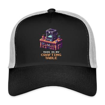 3D-Druck Crafting Table | Druckbett Setup - Trucker Cap - Schwarz/Steingrau - Vorne