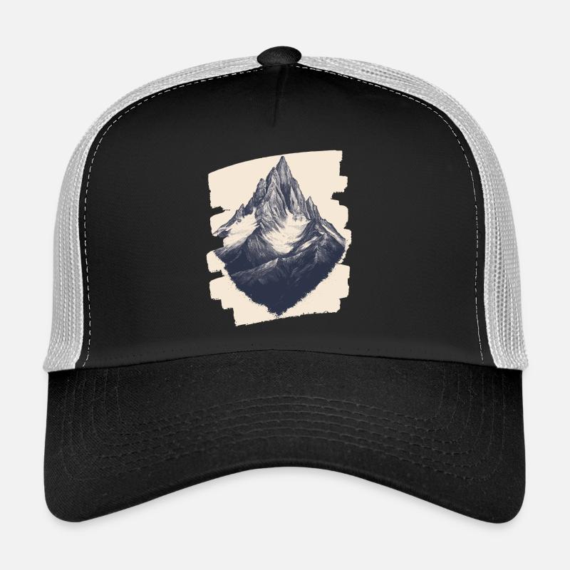 Berge Klettern Kletterer Wandern - Trucker Cap - Schwarz/Steingrau