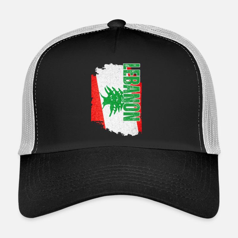 Drapeau vertical du Liban, I Love Lebanon Casquette trucker 