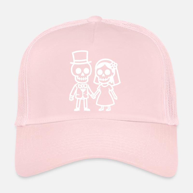 Crâne de mariage marié Casquette trucker 
