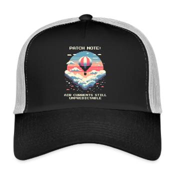 Air flow chaotic | Balloon Ride Thermals - Trucker Cap - black/stone grey - Front