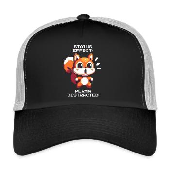 Distraction Status: Persistent | ADHD Stimulus Chaos - Trucker Cap - black/stone grey - Front
