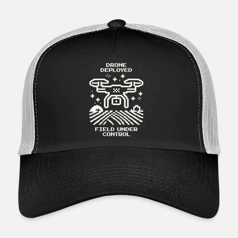 Drone actif, surveillance sur le terrain et agriculture de précision Casquette trucker 
