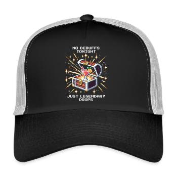 Boissons légendaires | Pas de debuffs, seulement des coups critiques - Casquette trucker  - noir/gris pierre - Devant