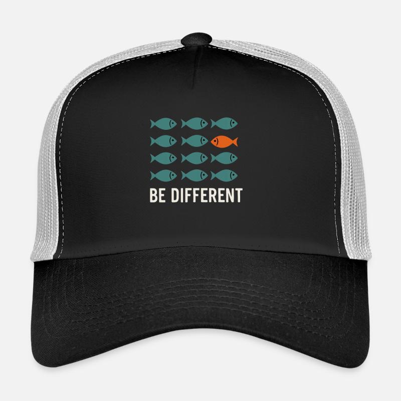 Be Different - Anders sein Fisch Design Trucker Cap