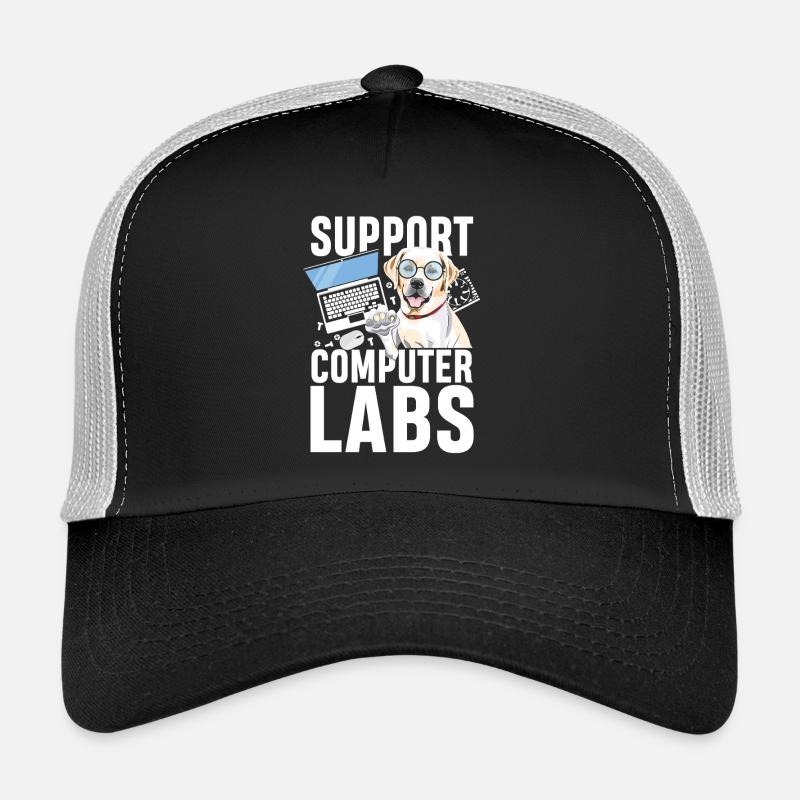 Support computer labs - Trucker Cap - Schwarz/Steingrau